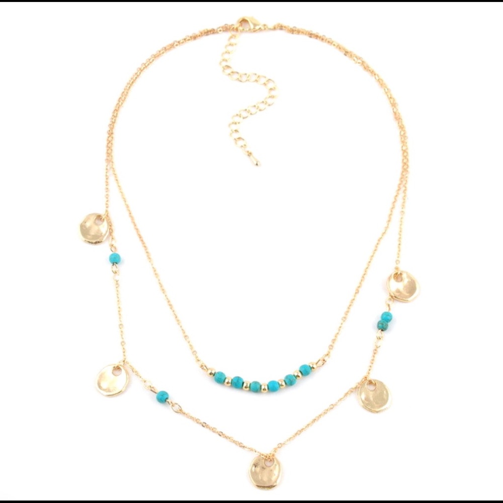 🌺BOHO SKYE DOUBLE NECKLACE - Picture 2 of 4
